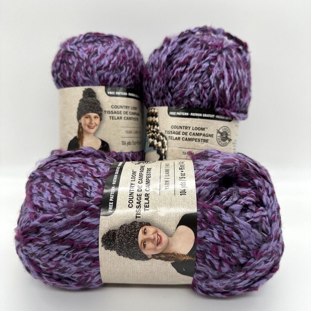 3 Loops & Threads Country Loom Yarn Skeins Nobility New
